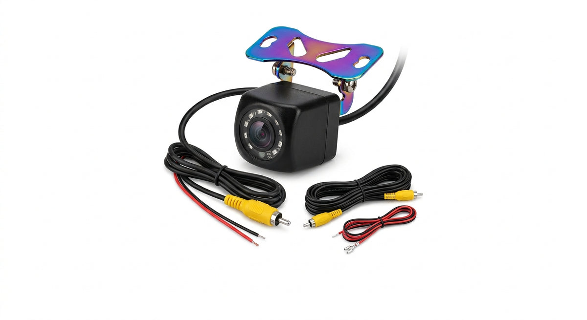 Câmera de Ré Automotiva Visão Noturna Borboleta Colorida Universal