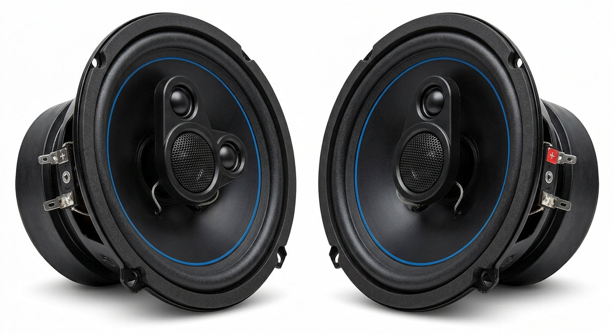 Par de Alto-Falantes 6 Polegadas Triaxial 120W RMS Automotivo Universal